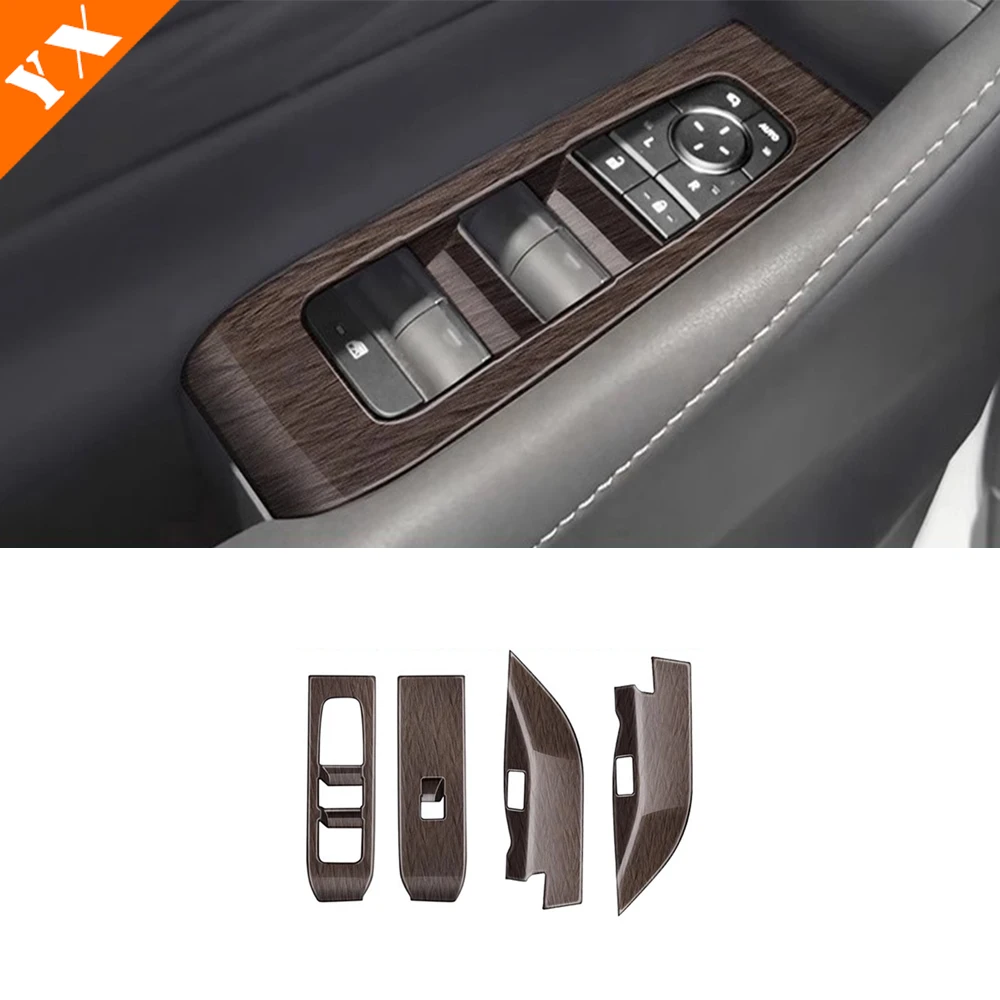 

For Toyota ALPHARD VELLFIRE 40 Series 2024-2026 Wood Grain Car Interior Car Window Lift Air Vent Cover Gear Shift Knob Cover