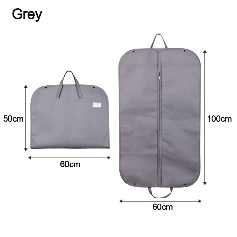New Foldable Garment Bag Portable Solid Color Clothing Dustproof Cover Non-woven Clothes Storage