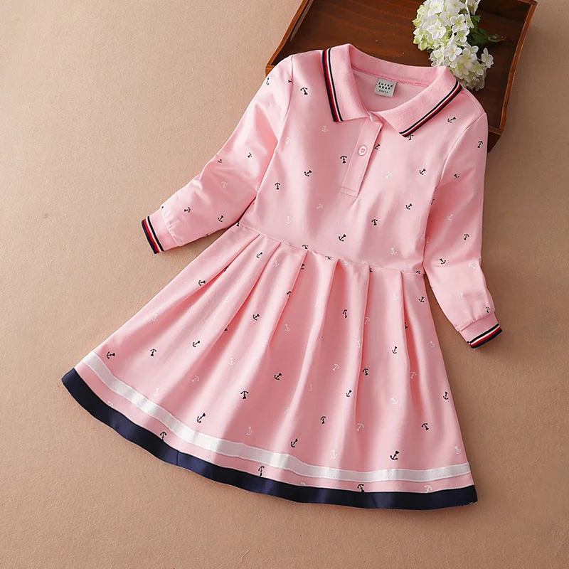 Girls Dress 2024 Autumn Winter Dresses For Kids Children Princess Dress Costumes College Wind School Teenager Clothes 3-12years