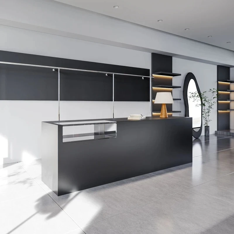 TTModern Simple Clothing Store Checkout Page Company Front Desk Beauty Salon Training Institution Paint Reception Bar Counter