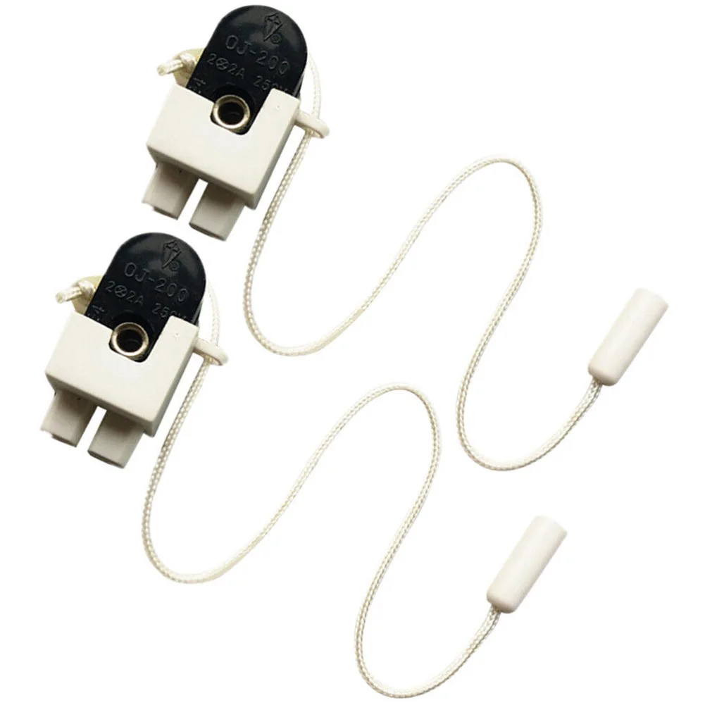 2 Pcs Repair Replacement Lamp Switches Cord-operated Switch For Office Single Pull Control Switch Eu Wall Led Lamp Light Cable