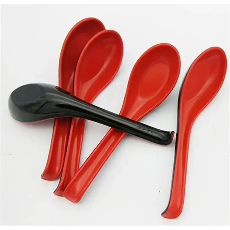 Mighty Porcelain Anti-Shock Spoons Japanese Rice Spoon Dumplings Porridge Soup Spoon Restaurant Bar Kitchen Cutlery