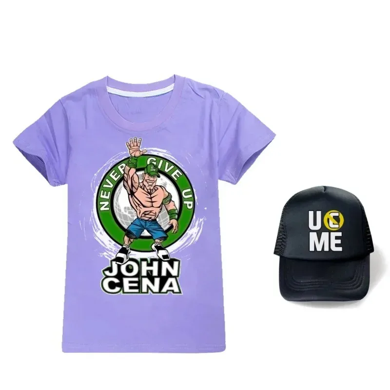 Ropa para niñas y niños, disfraces Kawaii de verano para niños, Cosplay de John Cena, camiseta de manga corta, camisetas de algodón Uc Me Hataa