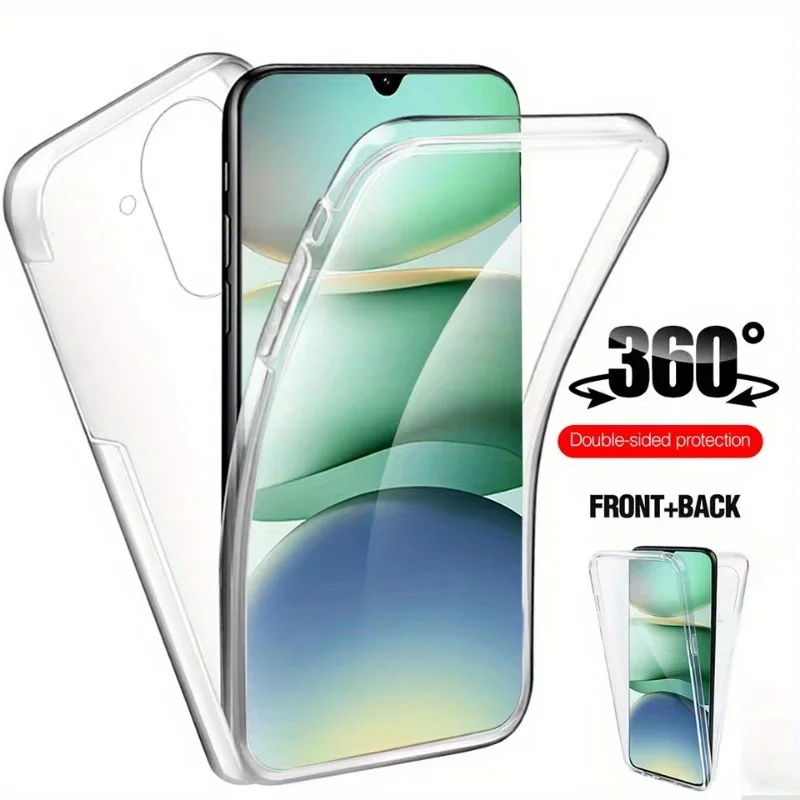 

360 ° Защитный чехол для всего тела для Xiaomi Redmi A5 4G 173 мм, прозрачный ПК + ПЭТ, двухсторонний противоударный чехол для телефона, чехлы