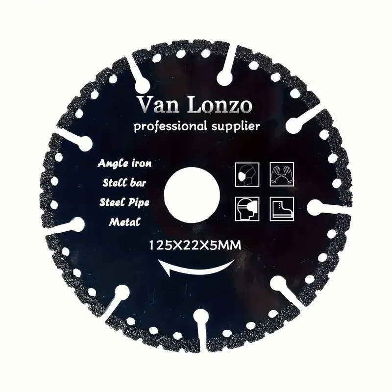One Piece of Metal Cutting Diamond Blade, Measuring 125*22*5， Designed for Professional Cutting of Steel, Aluminum, And Concrete