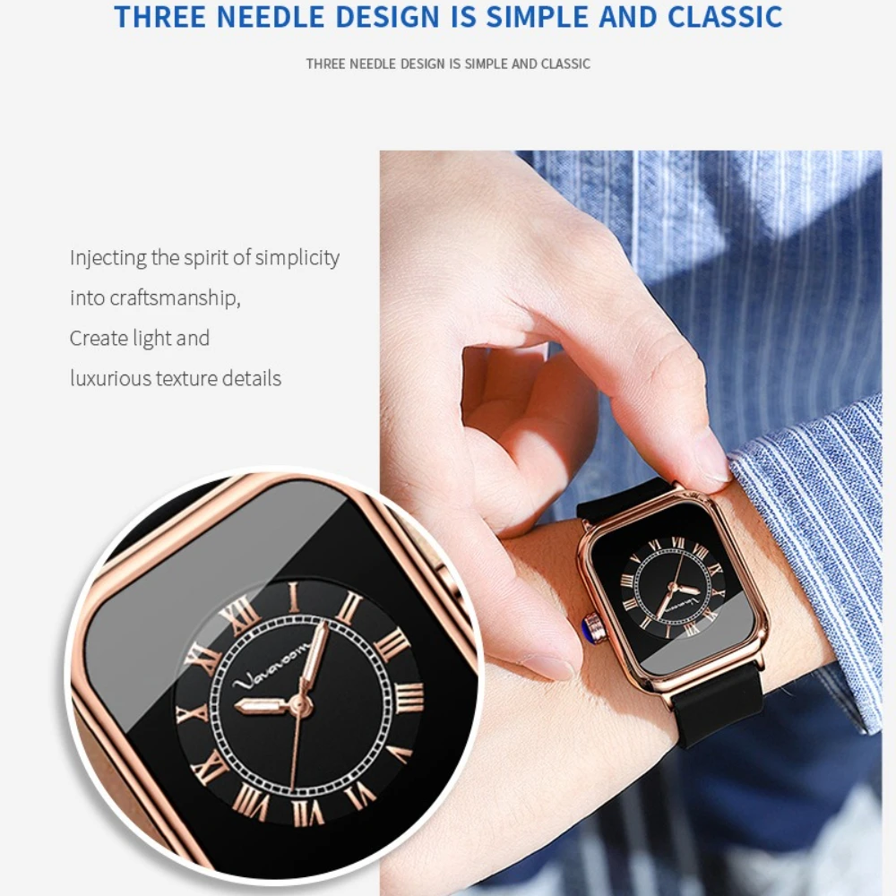 VA VA VOOM Business Leisure 2392 Waterproof Silicone Strap Women Watches Temperament Quartz Watches for Women relogio feminino