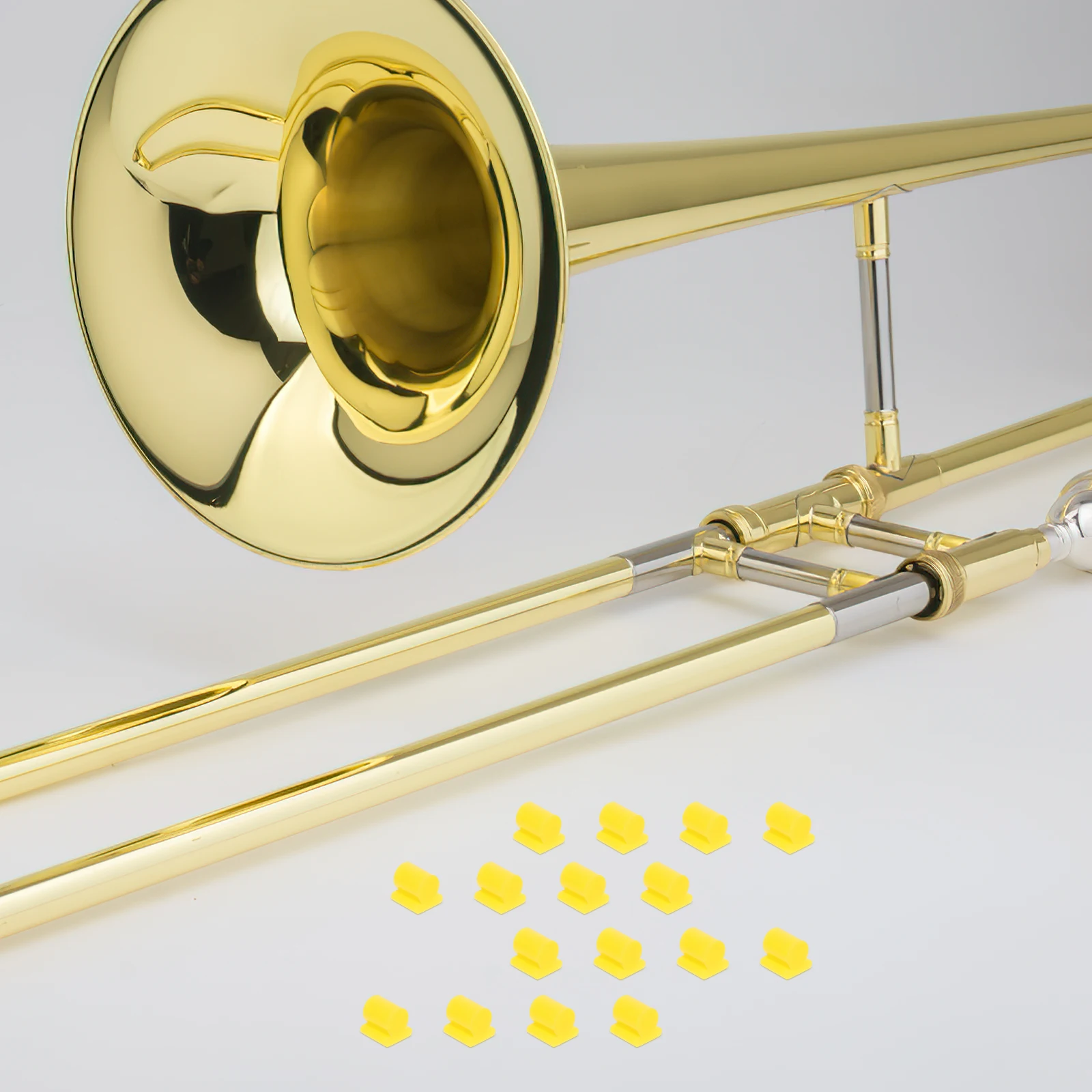 

20Pcs Trombone Bumper Silicone Material Practice Mute for Brass Instruments Control Portable Compact Supple