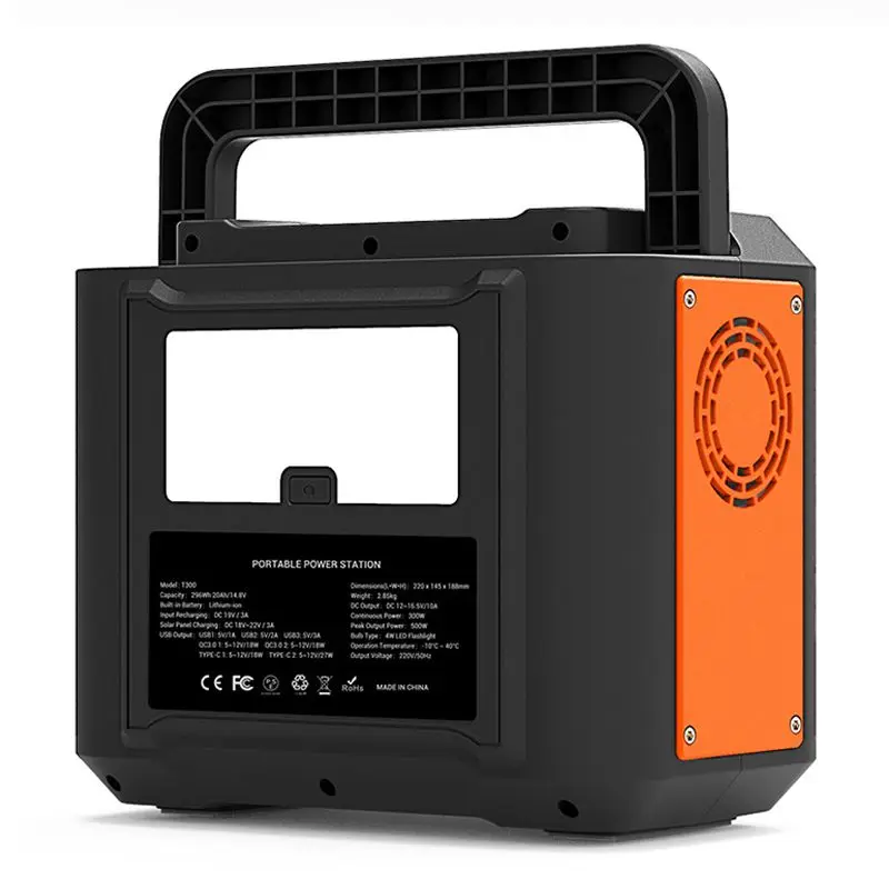 Portable Smart Power Station 300w Mini Solar Generator with Solar Panel Led Light for Emergency Power Energy Back Up