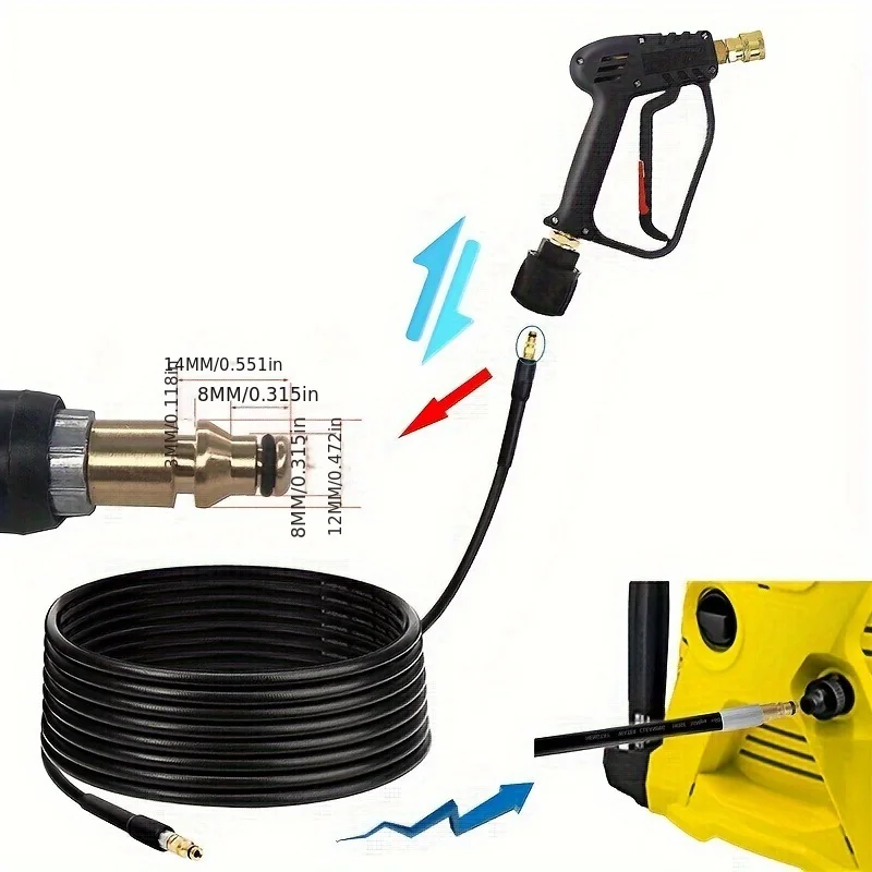 Переходник M22-14 мм на Karcher/Lavor/Bosch — быстроразъемное соединение 2320PSI для уплотнительного кольца для мойки высокого давления Karcher/Nilfisk, герметичное уплотнительное кольцо