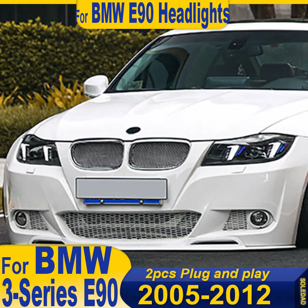 Car Headlights Styling for BMW E90 3 Series Headlights 2005-2012 320i 318i 323i 325i E90 LED Headlight Assembly DRL  Accessories