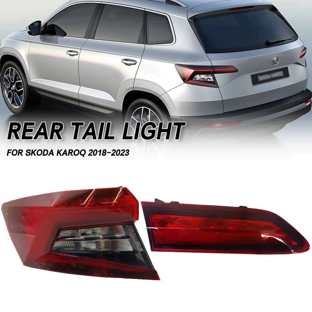 

Left/Right Side Car Tail light Rear Bumper Light Stop Brake Lamp Turn Signal Warning For Skoda Karoq 2018 2019 2020 2021-2023