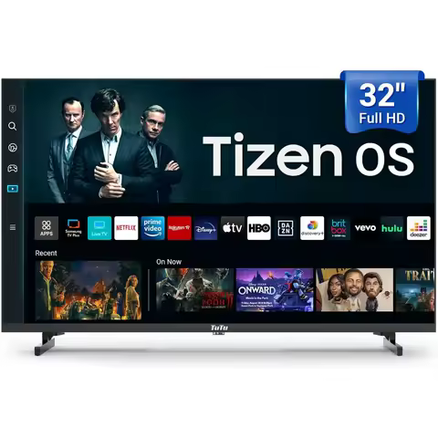 TuTu 32 Inch 1080P FHD Smart TV with Tizen OS TV Compatible HDR Full HD Slim Design Smart TV or Monitor with HDMI