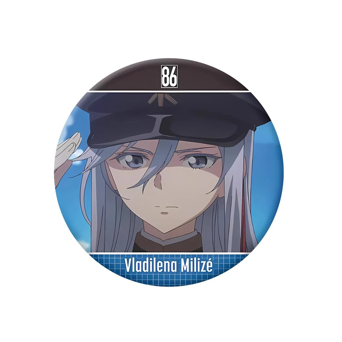 

58mm Anime 86 EIGHTY-SIX Vladilena Milize Shinei Nouzen Cosplay COSTUME Badge Pin SPTE Tinplate Brooch﻿ Halloween Prop Xmas Gilf