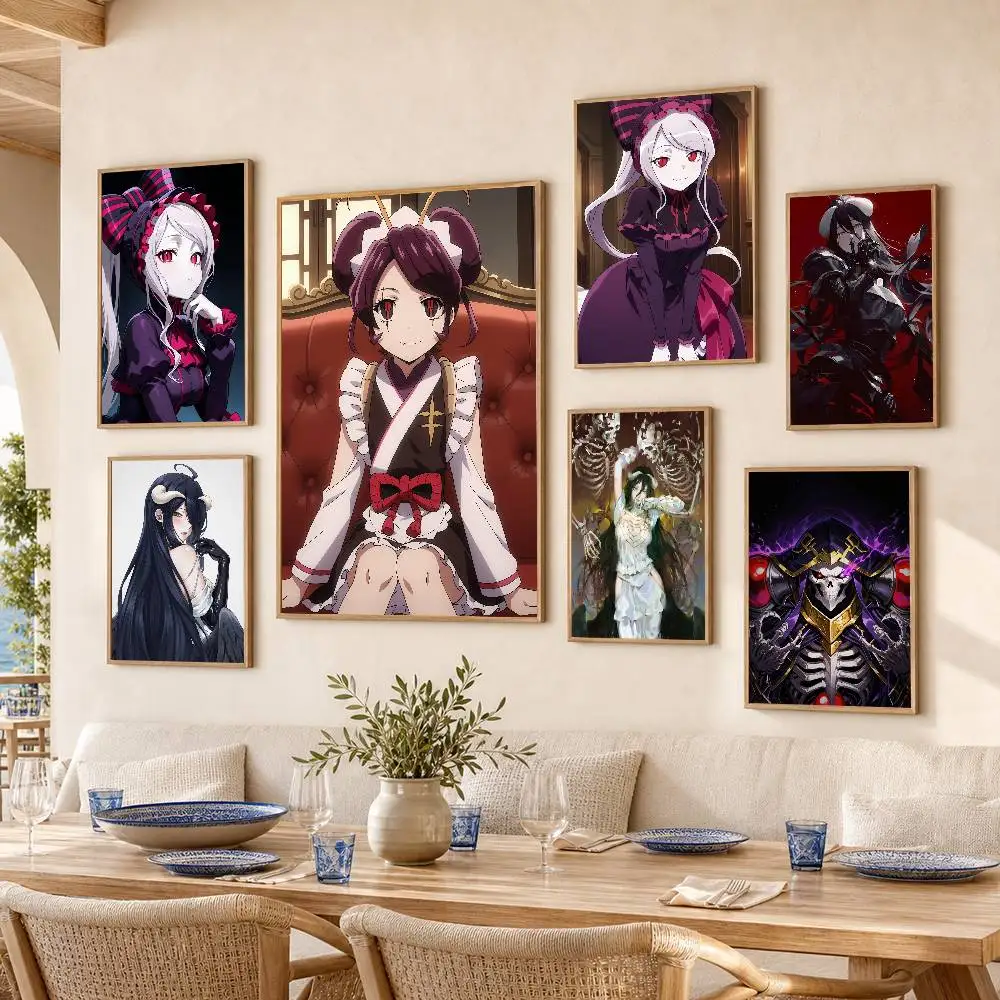 O-Overlord Poster Self-adhesive Art Waterproof Paper Sticker Coffee House Bar Room Wall Decor