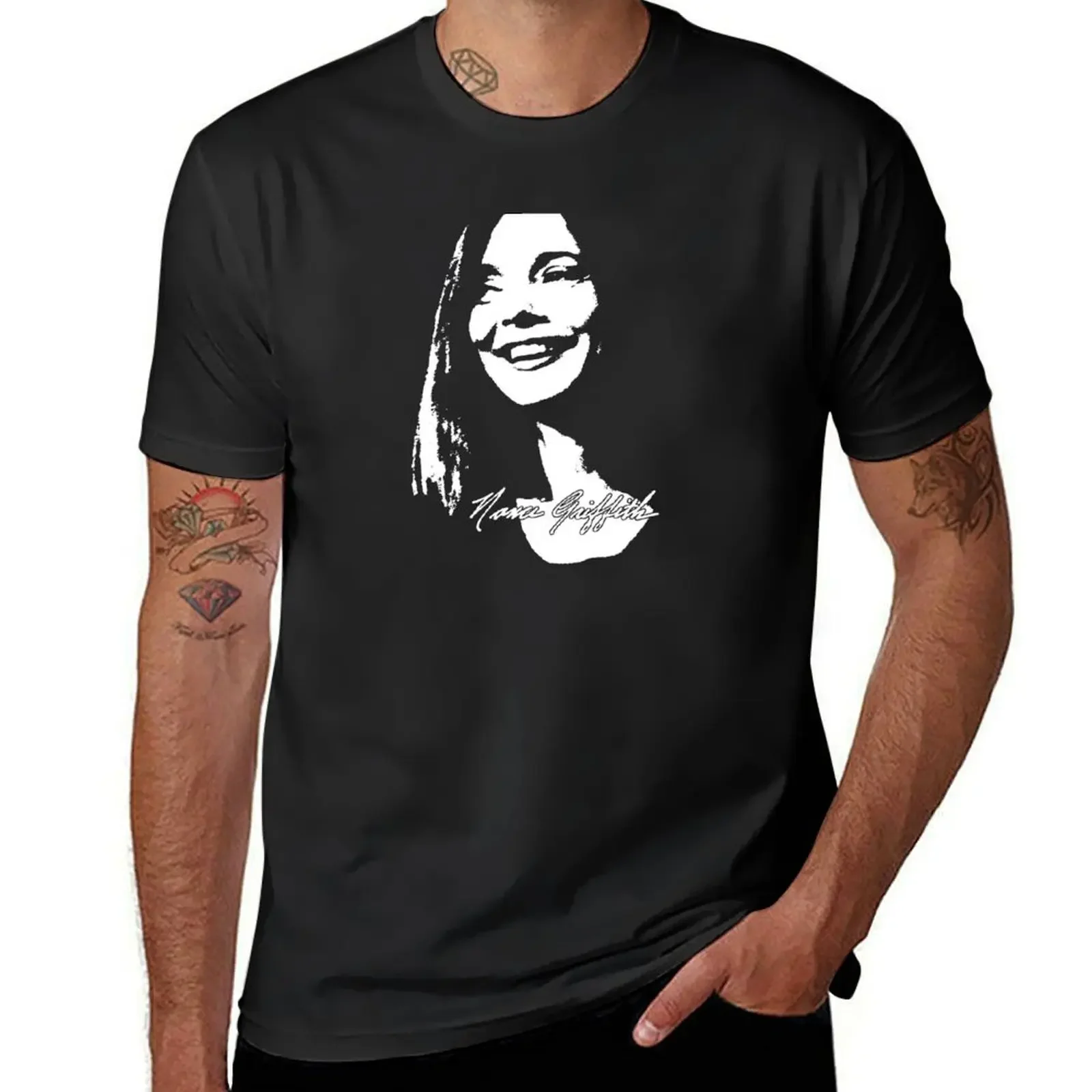 Nanci Griffith Tribute T-Shirt oversizeds Aesthetic clothing plus size tops t shirts for men graphic