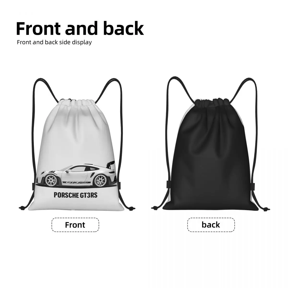 Personalizado GT3-RS moda feminina masculina saco de cordão mochila portátil dobrável saco de compras mochila à prova dwaterproof água