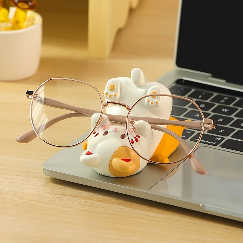 Cute Kawaii little bear glasses holder universal desktop holder home office desk decoration