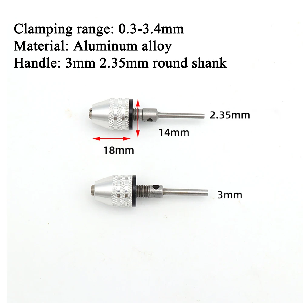 Quick Change Keyless Drill Bit Chuck Hex Shank Adapter Converter Tool 0.3-8mm 6.35mm Three Jaw Self Centering Twist Drill Chuck
