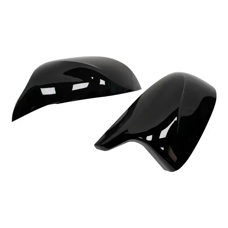 For BMW F25 X3 F26 X4 F15 X5 F16 X6 2014 15-18 Bright Black Caps Carbon Fiber Style Auto Car Rear View Side Mirror Cover Trim view 5