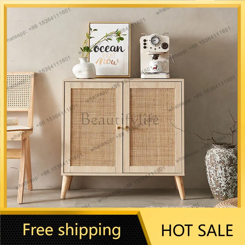 LD rattan dining side cabinet modern simple household bedroom rattan wall cabinet