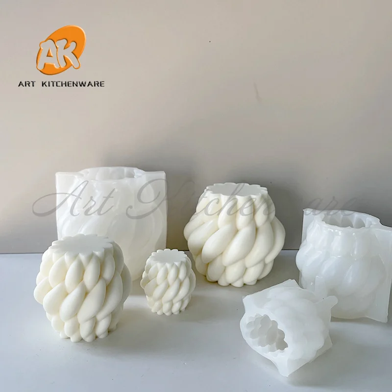 Sculptural Candles Mould Candles mold Aromatherapy Plaster Candle 3D Silicone Mold Handmade Handcraft Home Decoration Soap Molds