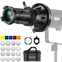 NEEWER LS-39 Spotlight Snoot With Bag|20° Optical Lens with Adjustable Focus|Plug in Pattern Gobos & Color Gels