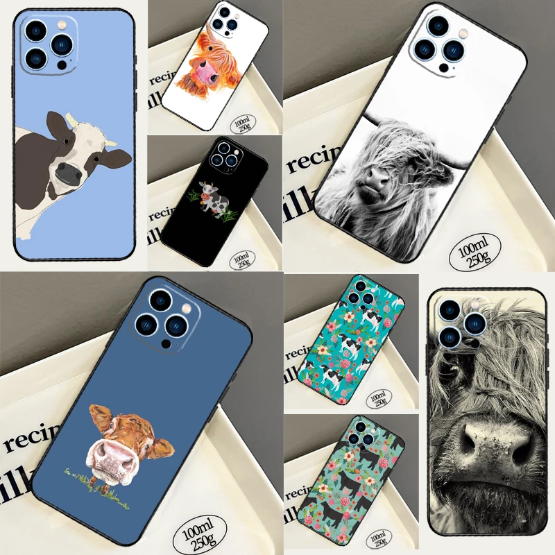 Cute Highland Cow For Samsung Galaxy M14 M54 M32 M52 M13 M33 M53 M56 M36 M16 M31 M11 M12 M35 M55 M15 M06 Case