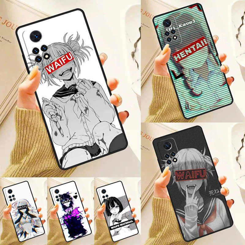 

Чехол из материала аниме Girl Waifu для Samsung Galaxy S24 Plus S23 S20 S21FE Lite S22 Ultra Note 20 S8 S9 S10, чехол для телефона