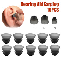 10Pcs 8/10/12mm Closed Fit Hearing Aid Domes Earplug Silicone Double Layer Anti Static Eartips Replacement Hearing Aid Accessory