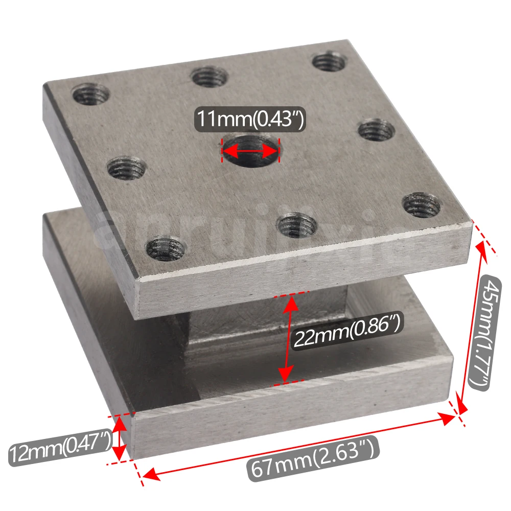 Square Cutter Rest Tool Rest Square Metal Tool Holder For SIEG C6-411 M6 SC6 SM6 SOGI M3-550D