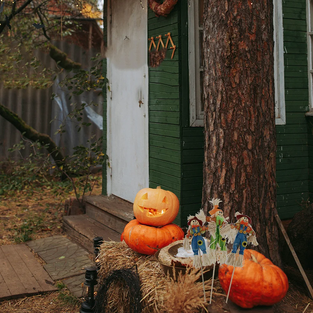 

5Pcs Halloween Decoration Scarecrow Creative Shape Garden Decor Festive Party Ornament Home Adornment Supplies