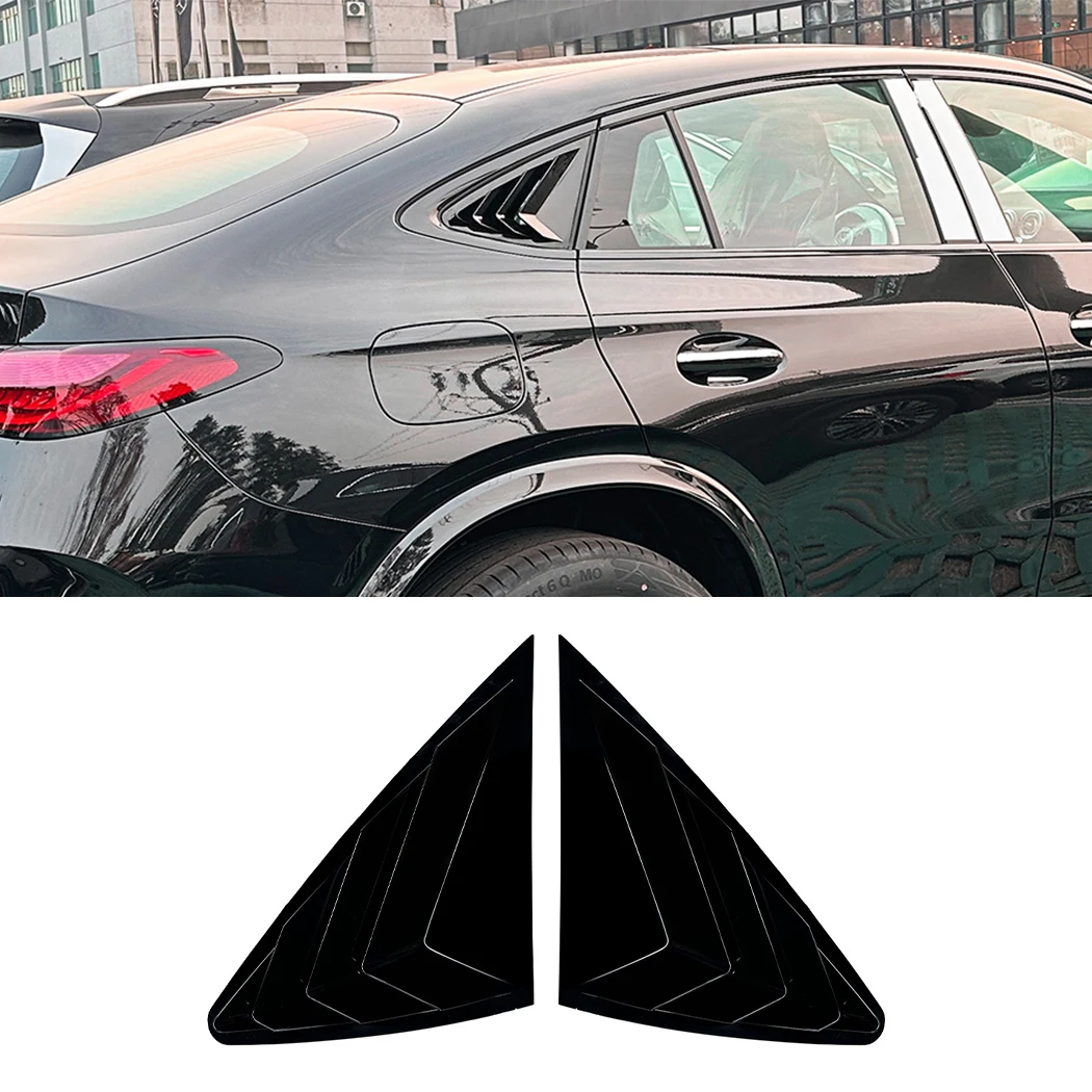 Car Rear Window Shutter Cover Trim For Mercedes Benz GLC Coupe C254 GLC300 400 2024 2025 AMG ABS Glossy black