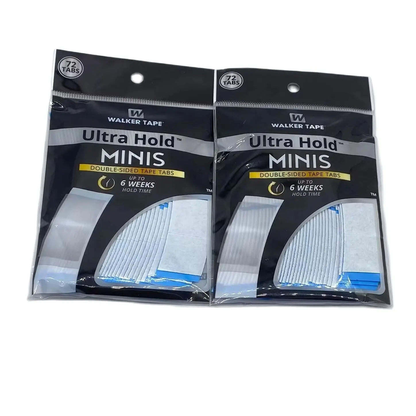 Ultra Hold Tape para Peruca Toupee, Lace Front, Dupla Face, Adesivo, Azul, 8,6x2,2 cm, 72 TABS, 4 Dias Camadas