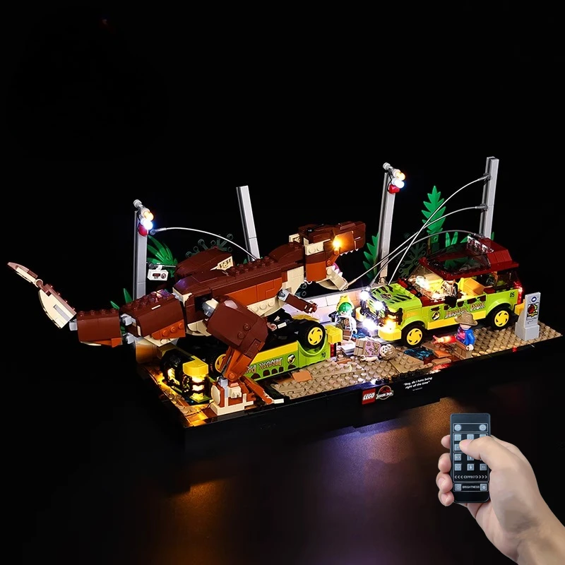 

No Model LED Lighting Set Suitable for LEGO Jurassic World T. Rex Breakout 76956 (Not Include Building Blocks)