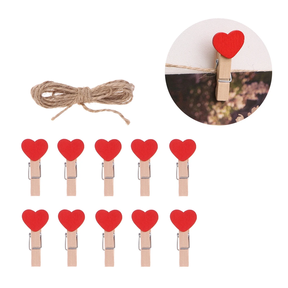 30 قطعة أوتاد ورق خشبية على شكل قلب مقاطع حرفية ناعمة للصور جارلاند ديكور المنزل الفصول الدراسية حفلة مشاريع ذاتية الصنع مقاطع صور خشبية