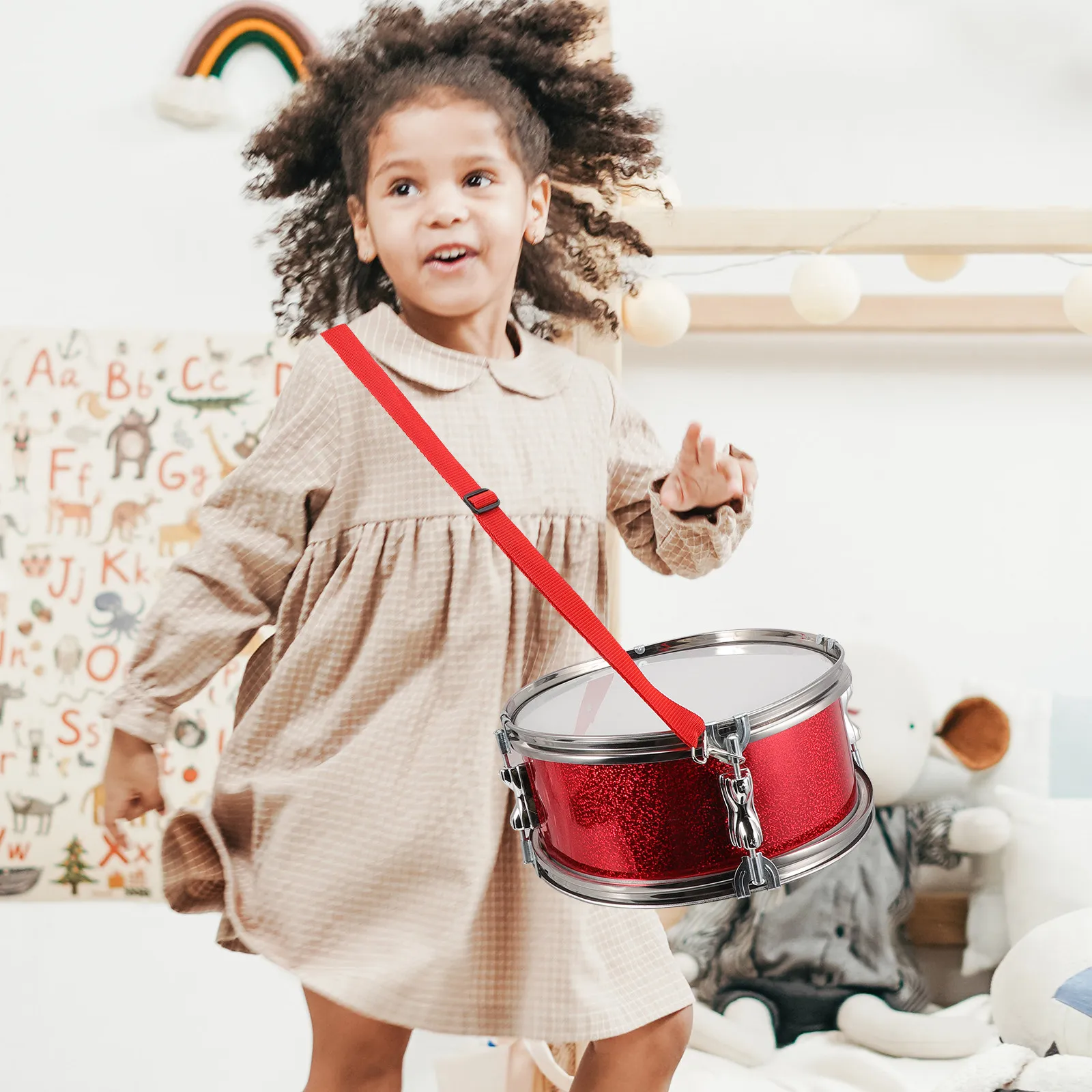 1-set-kids-snare-drum-flashing-resistant-percussion-instrument-music-instrument-for-child-brain-hand-coordination