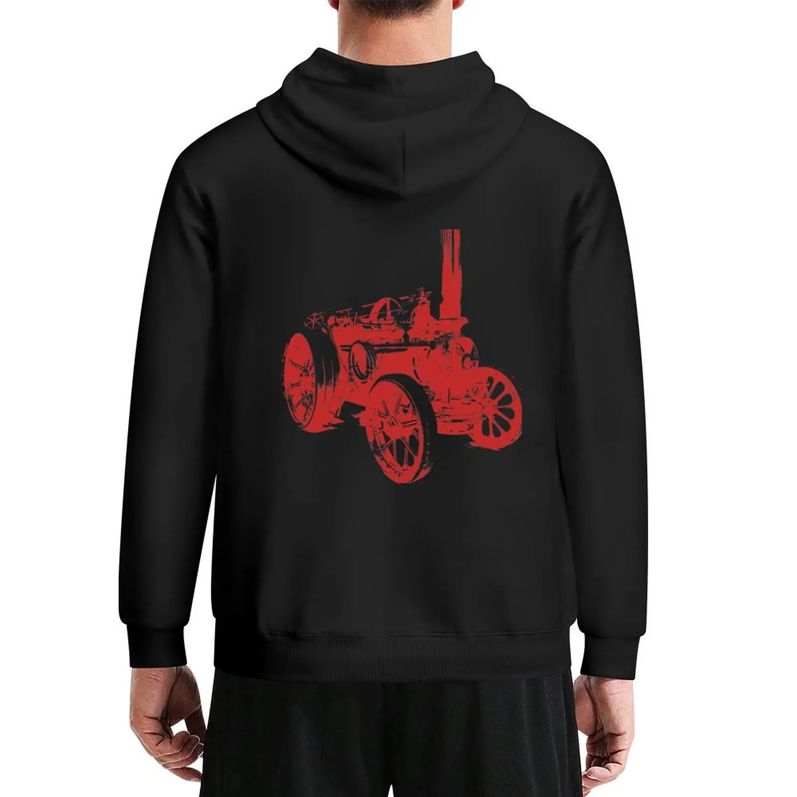 

The Steam Tractor Hoodie men's winter sweater men wear mens clothes male clothes new hooded tee