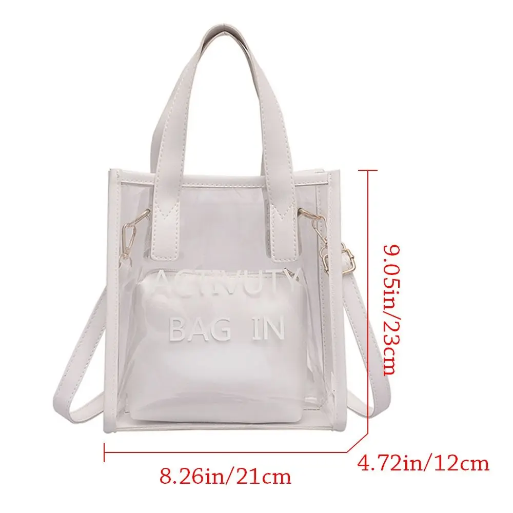 Brand New Fashion Transparent PVC Jelly Bag Summer Handbags Trend Beach Clear Shoulder Bags Fashion Crossbody Bags for Women