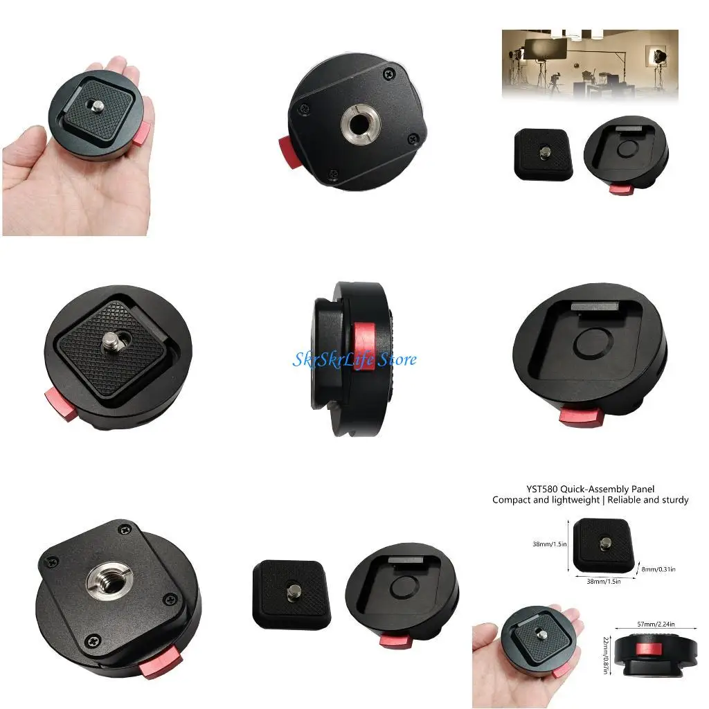 

E65E Portable Z Shaped Quick Release Plate For Camera Tripods Metal Construction