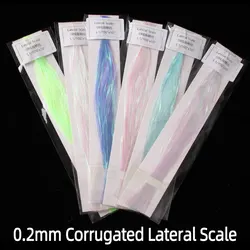 ICERIO 1/6Packs 0.2mm Corrugated Lateral Scale Flashabou Tinsel Jig Lure Bucktail Baitfish Minnow Streamer Fly Tying Material