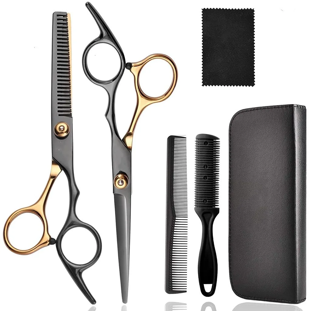 

Professional Thinning and Texturizing Scissors - Barber Hair Cutting Kit, Stainless Steel Salon Shears for Home Use