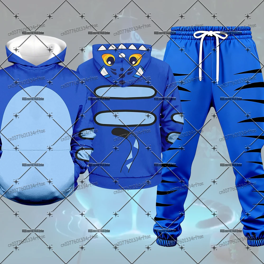 ชุดคอสเพลย์ Kpop Demon Hunters Derpy Tiger เสื้อฮู้ด+กางเกงขายาว ชุดลำลองสำหรับฤดูใบไม้ร่วงและฤดูหนาว ชุดวอร์มสำหรับผู้ชาย ชุดคริสต์มาส