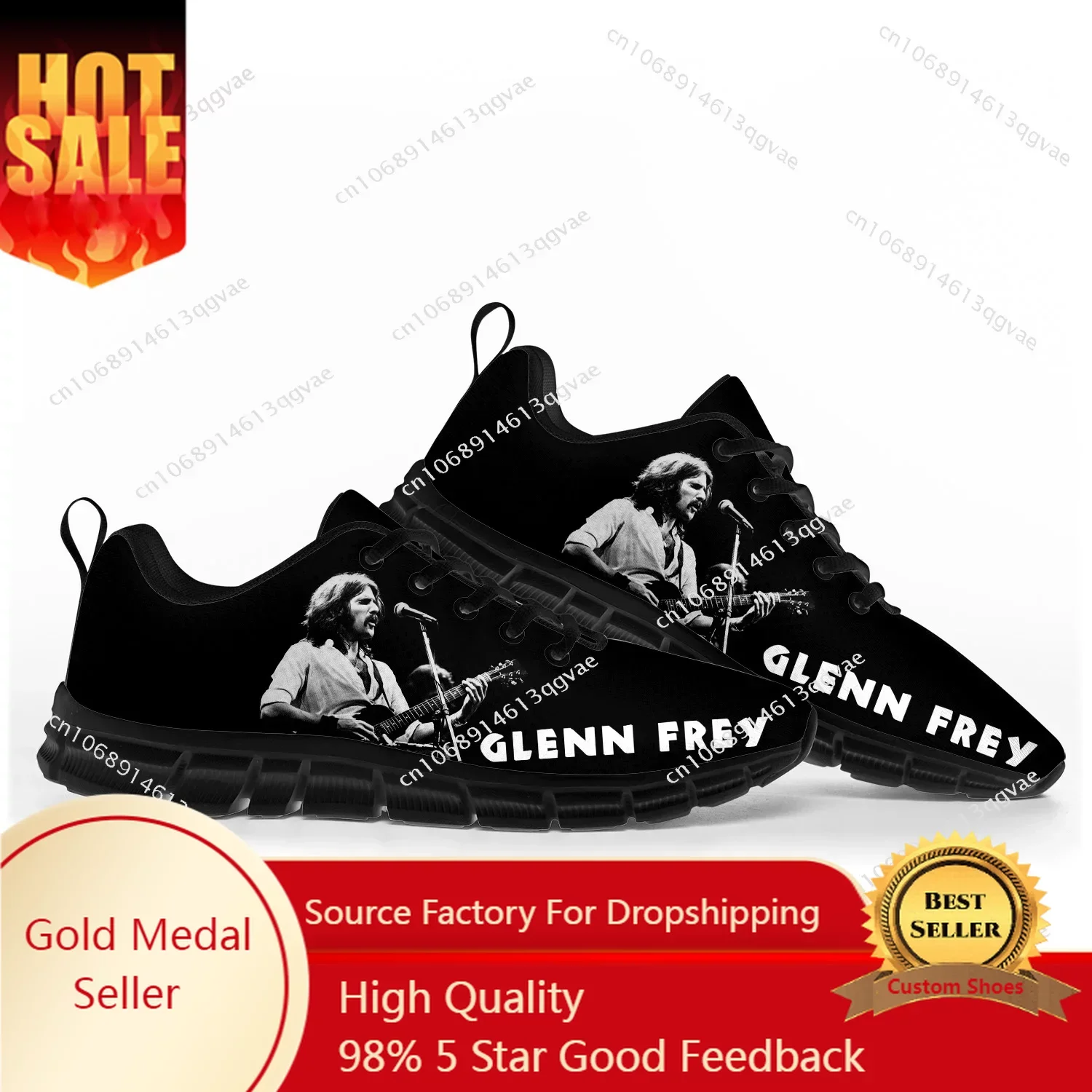 Glenn Frey Sports Shoes Mens Womens Teenager Kids Children Customized Sneakers Casual Tailor-Made Shoe High Quality Couple Black