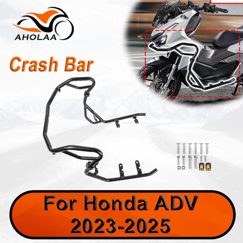 

For Honda ADV160 ADV 160 2023-2025 2024 Engine Guard Crash Bar Highway Bumper Stung Cage Frame Protector Motorcycle Accessories
