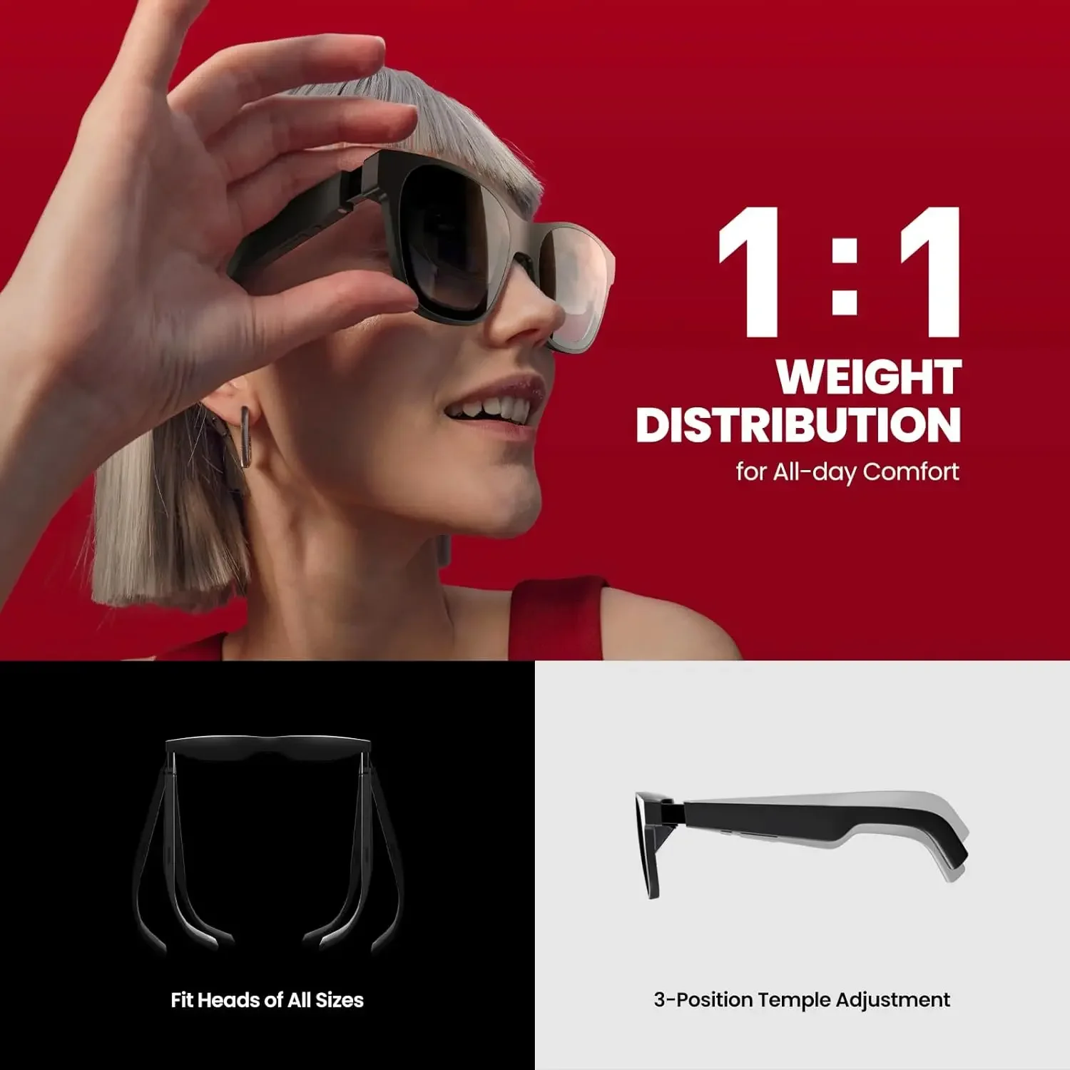 2 Pro Ai Glasses The Ultimate Wearable Display with 3-level Electrochromic Dimming 75g 120Hz 130" Smart Glasses Gaming m onitor