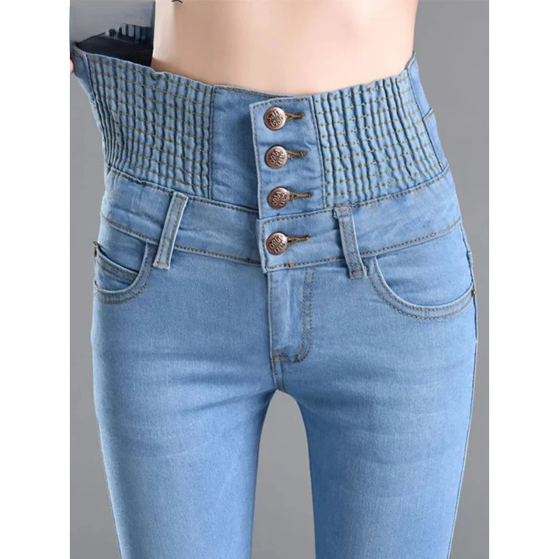 

Skinny High Waist Pencil Jeans Women Oversize 40 Korean Casual Stretch Denim Pants Spring Fall Streetwear New Chic Vaqueros J213