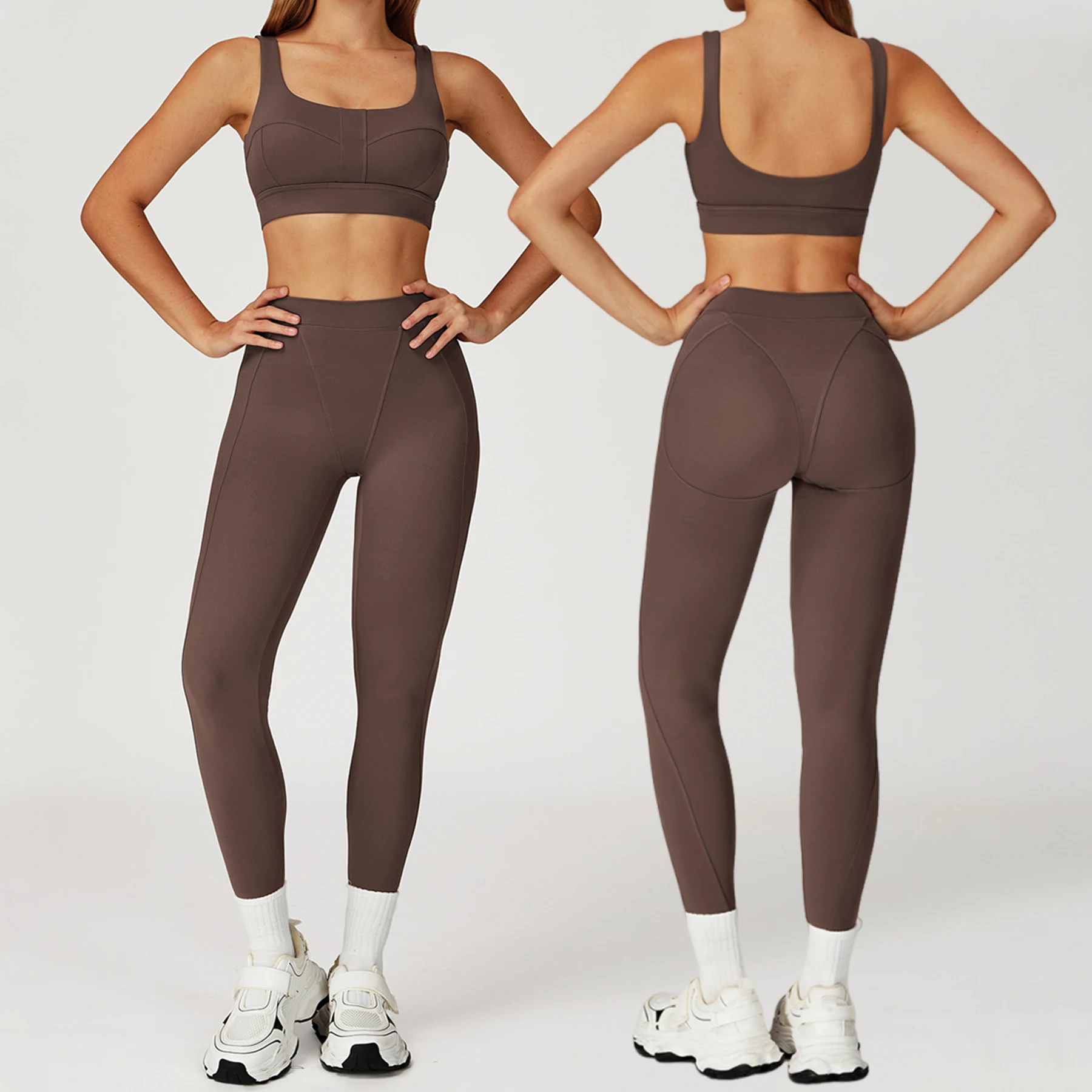 

TRY TO BN Женский спортивный костюм, комплект для йоги, спортивный бюстгальтер для фитнеса, леггинсы с высокой талией, костюм из двух предметов, плотная одежда для тренировок, бега, спортзала