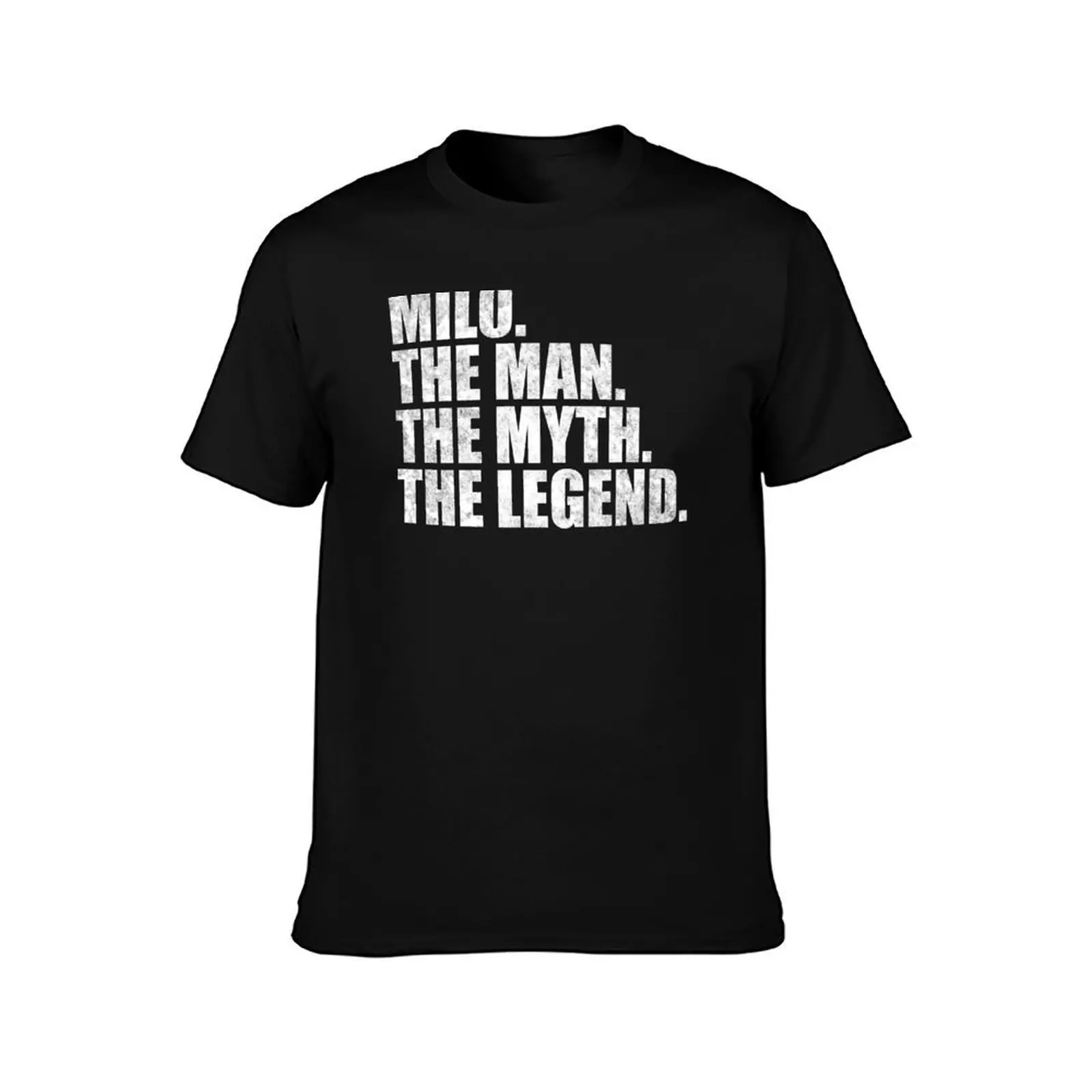 Milo Name Milo The Man The Myth The legend T-Shirt, Summer Casual Cotton Tee, Oversized Streetwear Tops, Vintage Graphic Print