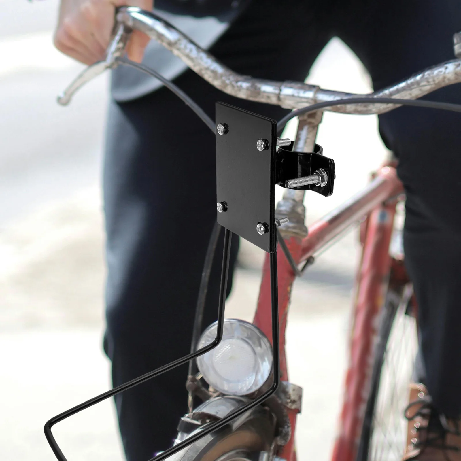 

Iron Basket Bracket Durable Compatible Electric Mountain Bikes Easy Install Secure Fit Stylish Bike Cargo Storage Holder For
