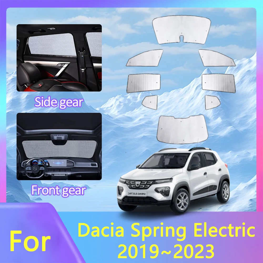 Car Sunshading Board For Dacia Spring Electric City K-ZE Kwid E-Tech 2019~2023 Full Cover Sunshades Anti-UV Sun Protection Cover